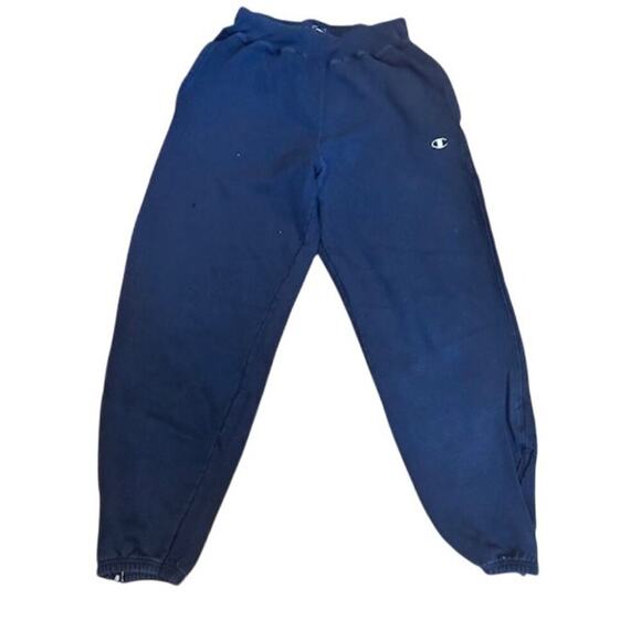 Champion Navy Sweatpants w/ Ankle Zips Men's Size Large - Picture 2 of 7